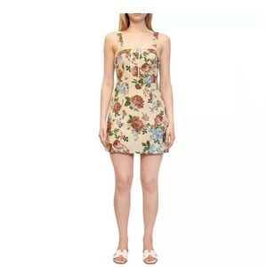 Dylan Ryan Juniors' Floral-Print Lace-Up A-Line Dress